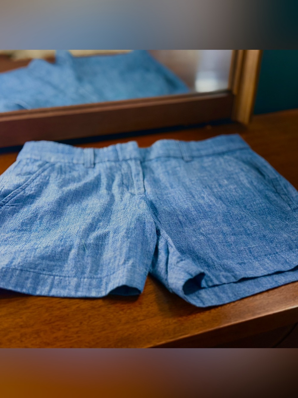 J. Crew Light Chambray Shorts - Blue - Size 00